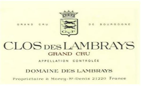 Rượu vang đỏ Domaine des Lambrays Clos des Lambrays Grand Cru 2017