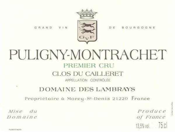 Rượu vang trằng Domaine des Lambrays Puligny-Montrachet Premier Cru Clos du Cailleret 2009