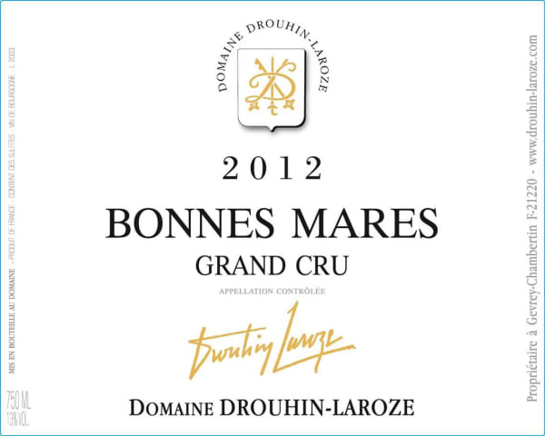 Rượu vang đỏ Domaine Drouhin-Laroze Bonnes Mares Grand Cru 2012