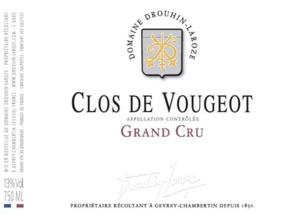 Rượu vang đỏ Domaine Drouhin-Laroze Clos de Vougeot Grand Cru 2016