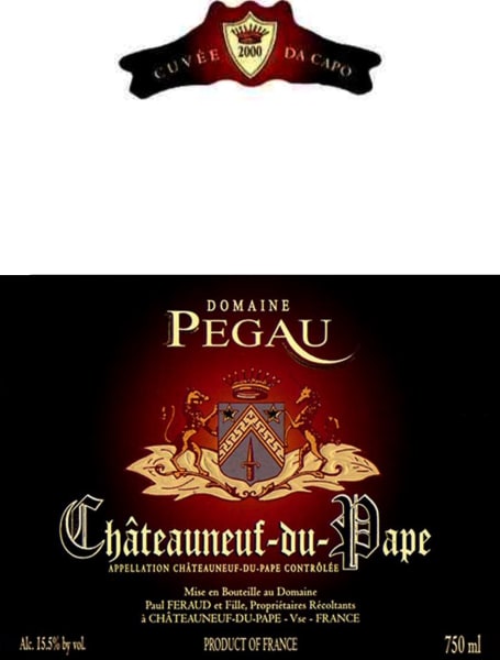Rượu vang đỏ Domaine du Pegau Chateauneuf-du-Pape Cuvee Da Capo 2000