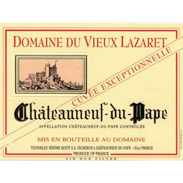 Rượu vang đỏ Domaine du Vieux Lazaret Chateauneuf-du-Pape Cuvee Exceptionnelle (chai 3 lít) 2009