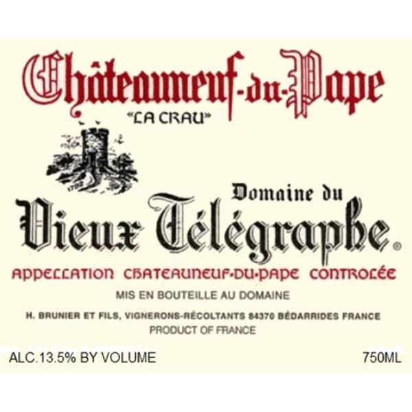 Rượu vang đỏ Domaine du Vieux Telegraphe Chateauneuf-du-Pape La Crau (chai 3 lít) 2011