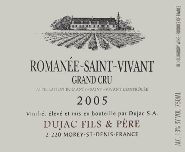 Rượu vang đỏ Domaine Dujac Romanee Saint Vivant Grand Cru 2005