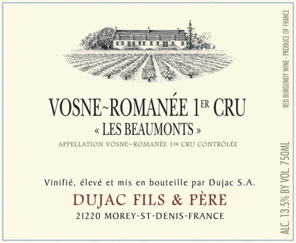 Rượu vang đỏ Domaine Dujac Vosne-Romanee Les Beaumonts Premier Cru 2012