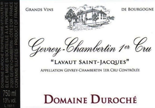 Rượu vang đỏ Domaine Duroche Gevrey-Chambertin Lavaut Saint Jacques Premier Cru 2018