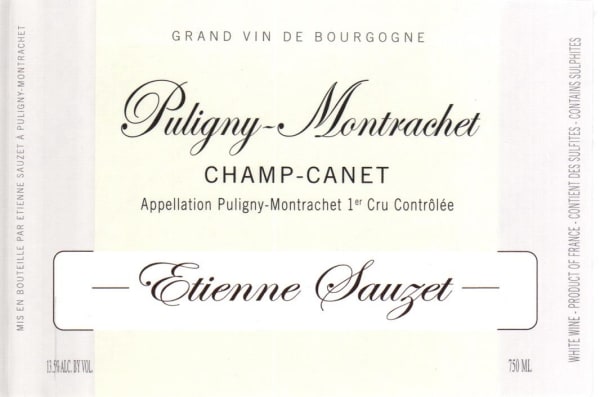 Rượu vang trằng Domaine Etienne Sauzet Puligny-Montrachet Champ Canet Premier Cru 2020