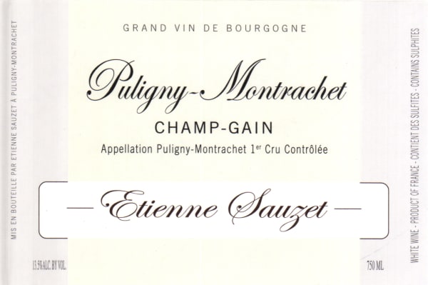 Rượu vang trằng Domaine Etienne Sauzet Puligny-Montrachet Champ-Gain Premier Cru 2019