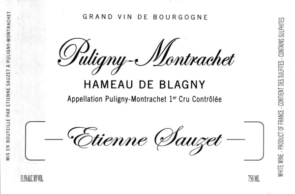 Rượu vang trằng Domaine Etienne Sauzet Puligny-Montrachet Hameau de Blagny Premier Cru 2010