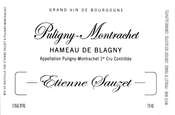 Rượu vang trằng Domaine Etienne Sauzet Puligny-Montrachet Hameau de Blagny Premier Cru 2018