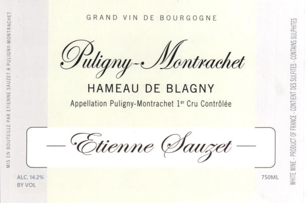 Rượu vang trằng Domaine Etienne Sauzet Puligny-Montrachet Hameau de Blagny Premier Cru 2019