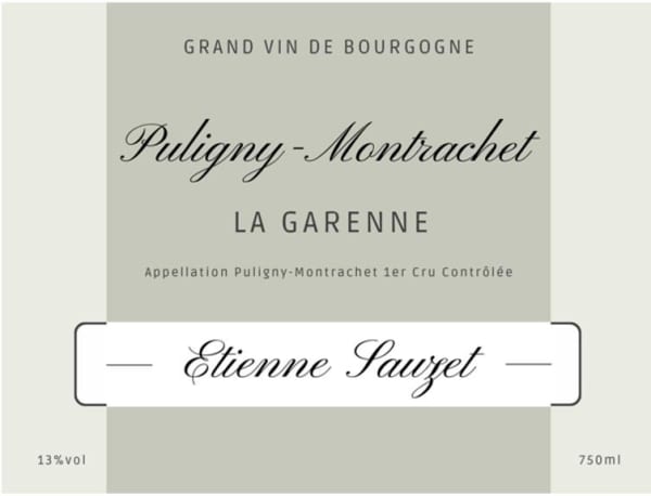 Rượu vang trằng Domaine Etienne Sauzet Puligny-Montrachet La Garenne Premier Cru 2020