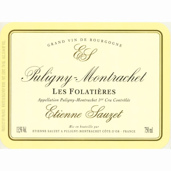 Rượu vang trằng Domaine Etienne Sauzet Puligny-Montrachet Les Folatieres Premier Cru 2006