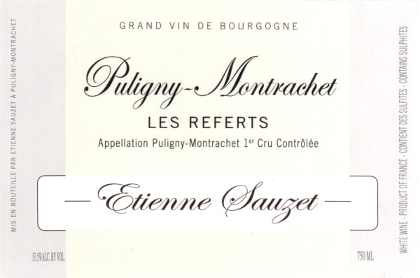Rượu vang trằng Domaine Etienne Sauzet Puligny-Montrachet Les Referts Premier Cru 2019