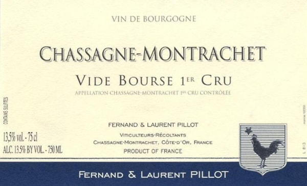 Rượu vang trằng Domaine Fernand & Laurent Pillot Chassagne-Montrachet Vide Bourse Premier Cru 2012