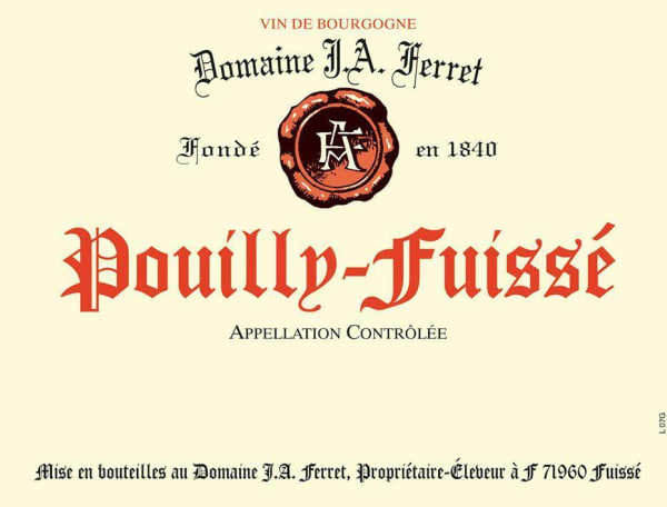 Rượu vang trằng Domaine Ferret Pouilly-Fuisse (chai Magnum 1,5 lít) 2017