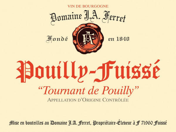 Rượu vang trằng Domaine Ferret Pouilly-Fuisse Tournant De Pouilly 2021