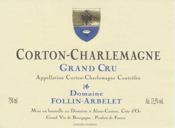 Rượu vang trằng Domaine Follin-Arbelet Corton-Charlemagne Grand Cru 2017
