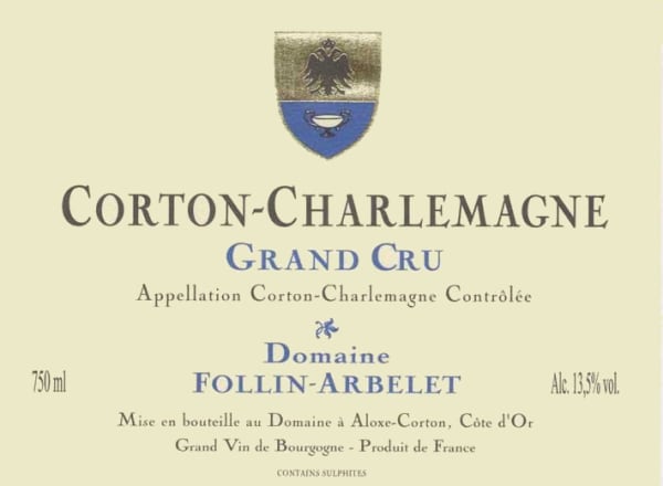 Rượu vang trằng Domaine Follin-Arbelet Corton-Charlemagne Grand Cru 2021