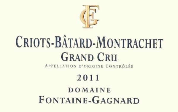 Rượu vang trằng Domaine Fontaine-Gagnard Criots-Batard-Montrachet Grand Cru 2011