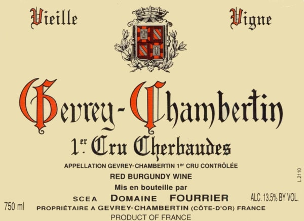 Rượu vang đỏ Domaine Fourrier Gevrey Chambertin Cherbaudes Premier Cru 2006