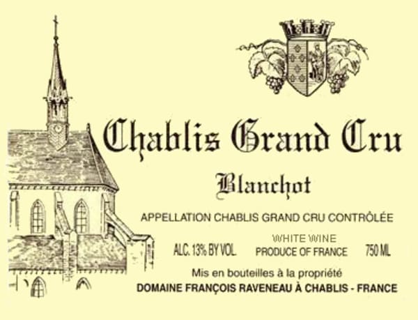 Rượu vang trằng Domaine Francois Raveneau Chablis Blanchot Grand Cru 2012