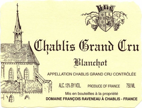 Rượu vang trằng Domaine Francois Raveneau Chablis Blanchot Grand Cru 2018