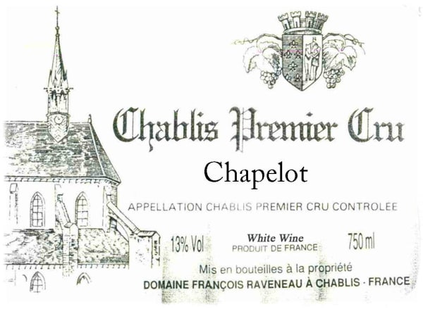 Rượu vang trằng Domaine Francois Raveneau Chablis Chapelot Premier Cru 2009
