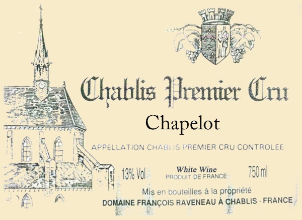 Rượu vang trằng Domaine Francois Raveneau Chablis Chapelot Premier Cru 2010