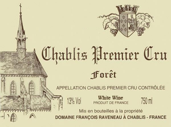 Rượu vang trằng Domaine Francois Raveneau Chablis La Foret Premier Cru 2010