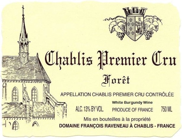Rượu vang trằng Domaine Francois Raveneau Chablis La Foret Premier Cru 2020
