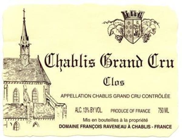 Rượu vang trằng Domaine Francois Raveneau Chablis Les Clos Grand Cru 2011