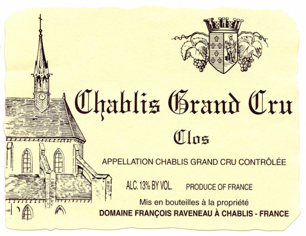 Rượu vang trằng Domaine Francois Raveneau Chablis Les Clos Grand Cru 2018