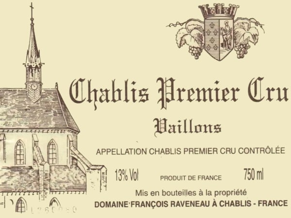 Rượu vang trằng Domaine Francois Raveneau Chablis Vaillons Premier Cru 2007