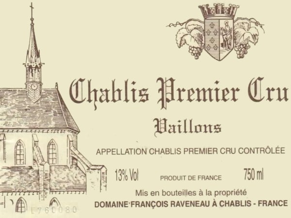 Rượu vang trằng Domaine Francois Raveneau Chablis Vaillons Premier Cru 2008