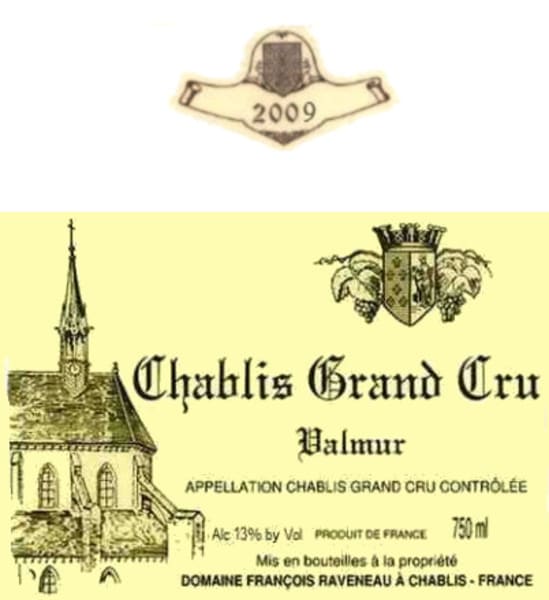 Rượu vang trằng Domaine Francois Raveneau Chablis Valmur Grand Cru 2009