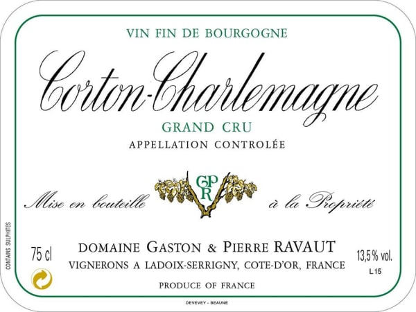 Rượu vang trằng Domaine Gaston Pierre Ravaut Corton-Charlemagne Grand Cru 2013