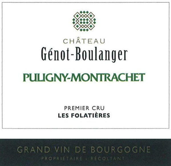 Rượu vang trằng Domaine Genot-Boulanger Puligny-Montrachet Les Folatieres Premier Cru 2013