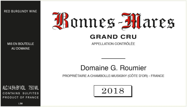 Rượu vang đỏ Domaine Georges & Christophe Roumier Bonnes Mares Grand Cru 2018