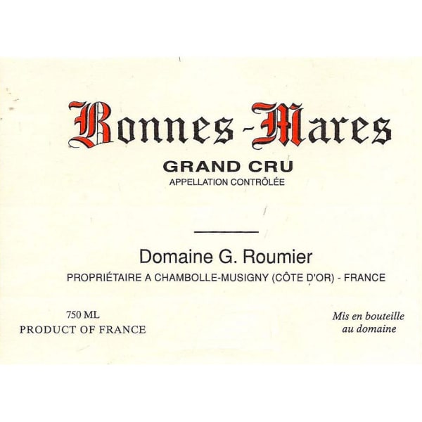 Rượu vang đỏ Domaine Georges & Christophe Roumier Bonnes Mares Grand Cru (stained label) 1999