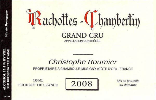 Rượu vang đỏ Domaine Georges & Christophe Roumier Chambolle-Musigny 2008