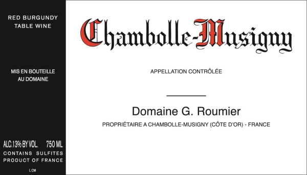 Rượu vang đỏ Domaine Georges & Christophe Roumier Chambolle-Musigny 2018