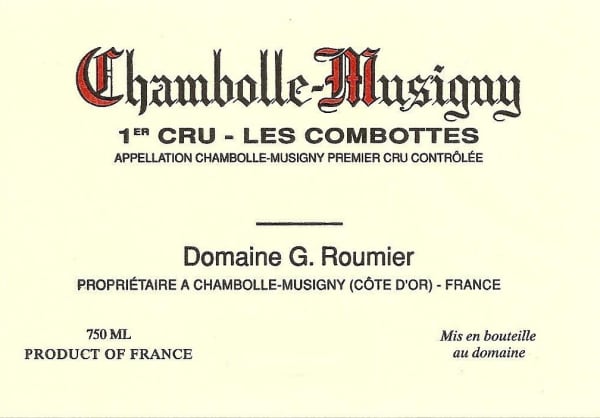 Rượu vang đỏ Domaine Georges & Christophe Roumier Chambolle-Musigny Les Combottes Premier Cru 2007