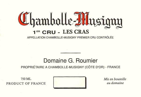 Rượu vang đỏ Domaine Georges & Christophe Roumier Chambolle-Musigny Les Cras Premier Cru 2009