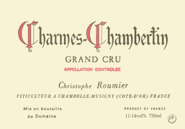 Rượu vang đỏ Domaine Georges & Christophe Roumier Charmes-Chambertin Grand Cru 2009