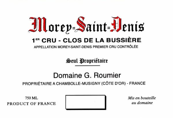 Rượu vang đỏ Domaine Georges & Christophe Roumier Morey-Saint-Denis Clos de la Bussiere Premier Cru 2009