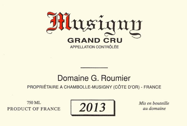 Rượu vang đỏ Domaine Georges & Christophe Roumier Musigny Grand Cru 2013
