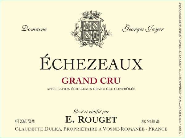 Rượu vang đỏ Domaine Georges Jayer Echezeaux Grand Cru 2017