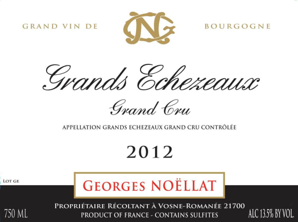 Rượu vang đỏ Domaine Georges Noellat Grands Echezeaux Grand Cru 2012