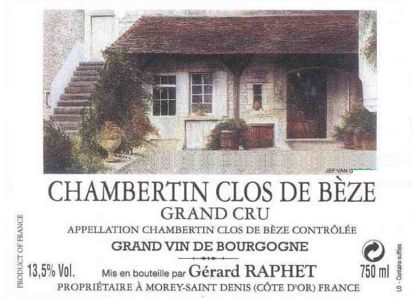 Rượu vang đỏ Domaine Gerard Raphet Chambertin Clos de Beze Grand Cru 2009